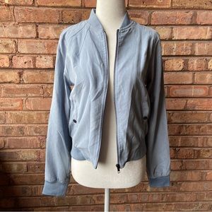 Powder Blue Bomber Jacket
